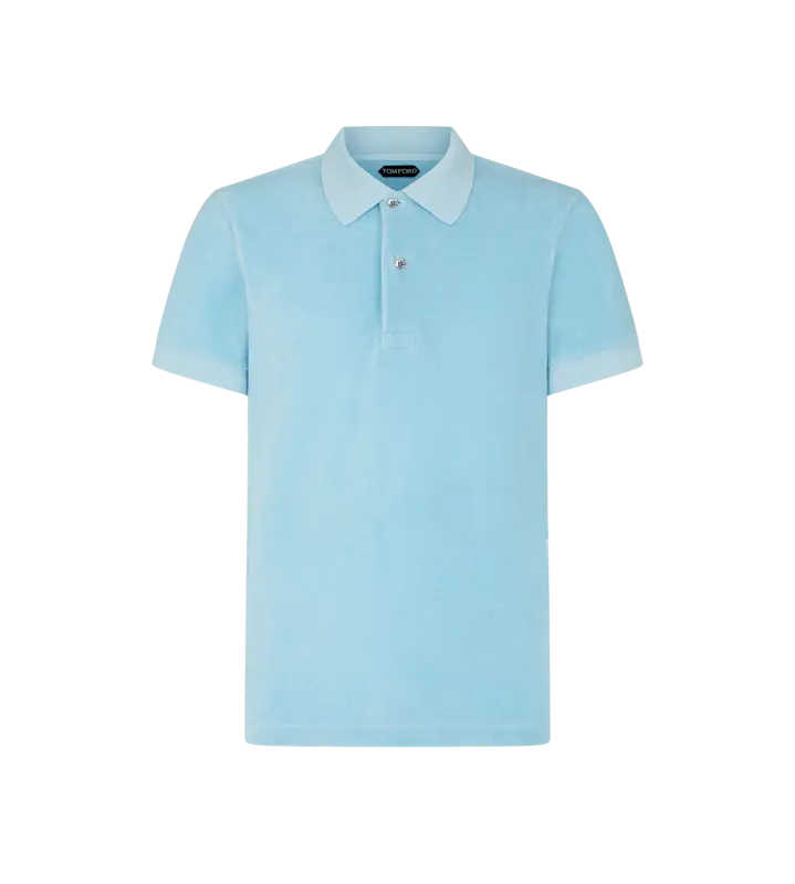TOWELLING POLO SKY online